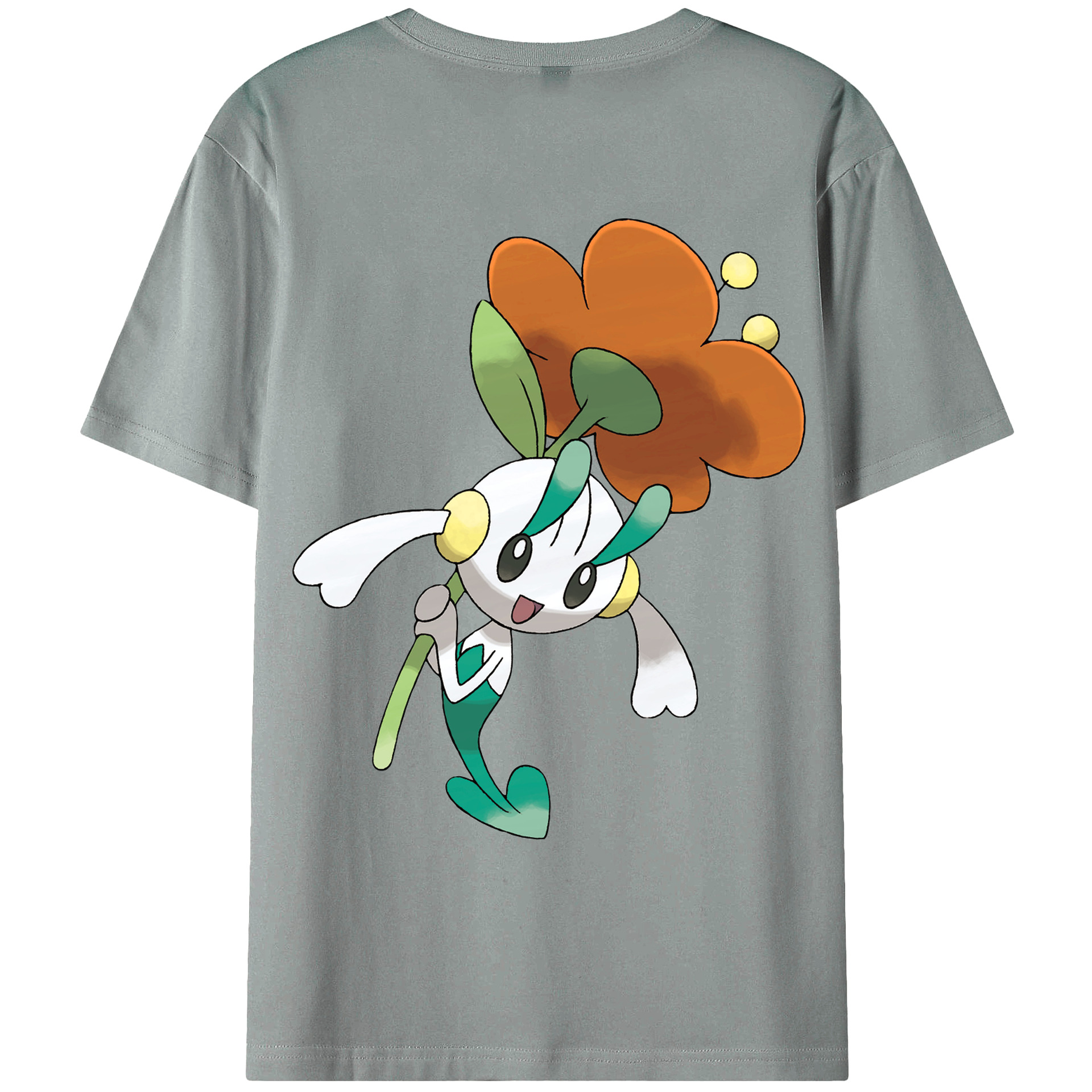 （画像用） ポケットモンスター Pokémon 綿100％ メンズ半袖Tシャツ（バックプリント） 通気性